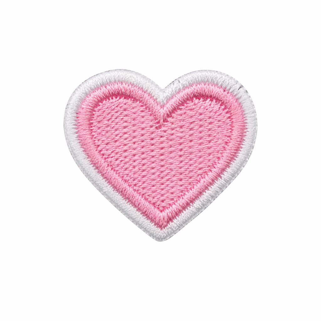 Hjärta rosa - Strykbart tygmärke