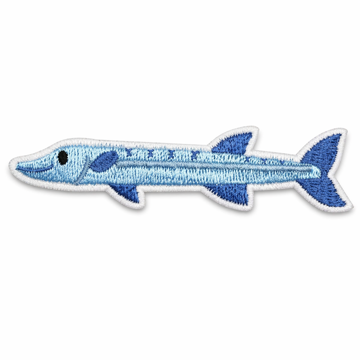 Fisk blå - Strykbart tygmärke