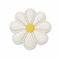 Blomma Vit - Strykbart tygmärke