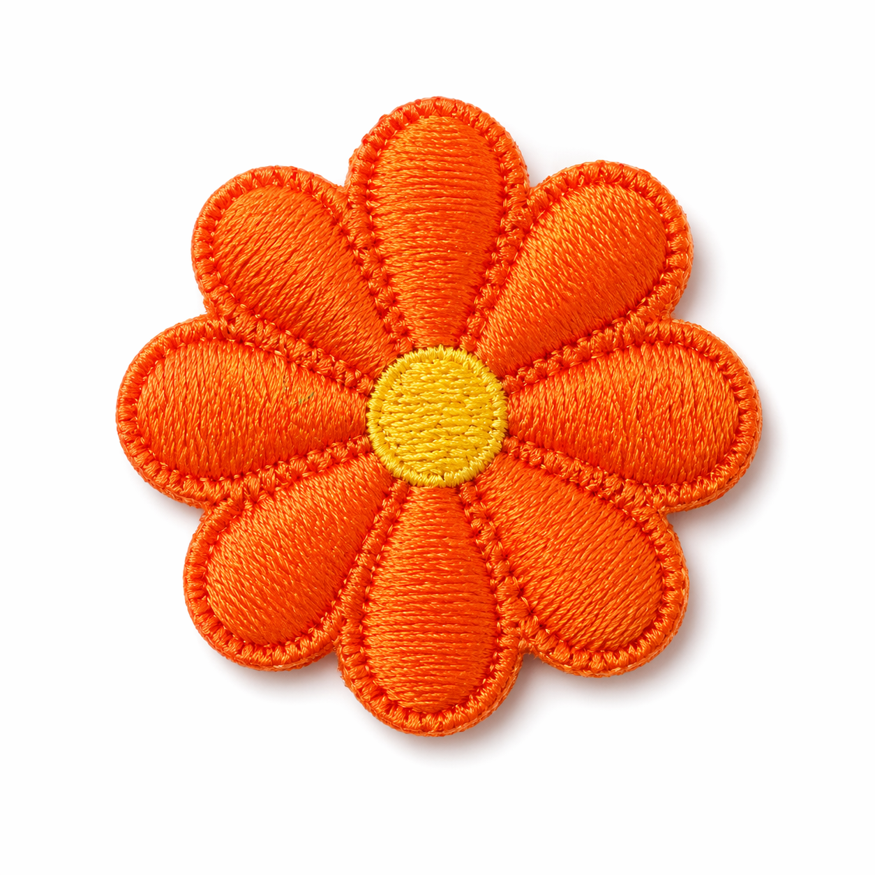 Blomma Orange - Strykbart tygmärke
