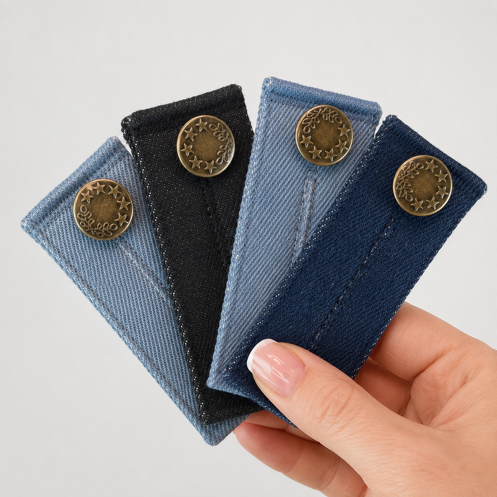 Midjeförlängare 4-pack – rymligare byxor på sekunder