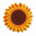 Blomma Solros - Strykbart tygmärke