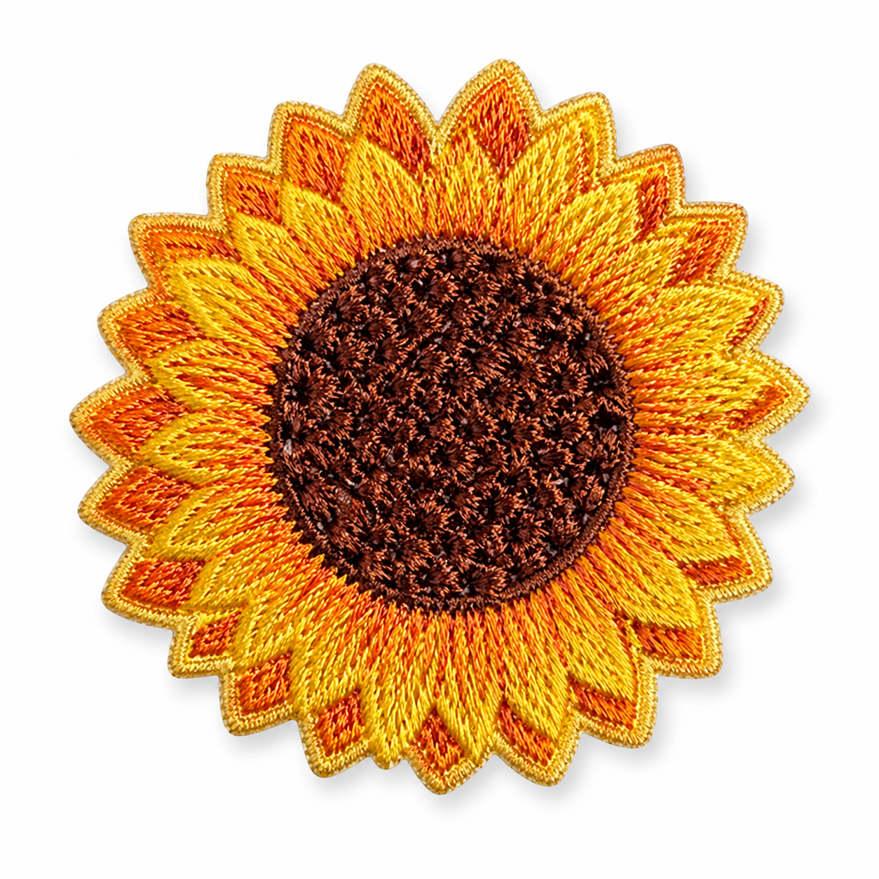 Blomma Solros - Strykbart tygmärke