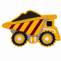 Dumper Gul/Röd - Strykbart tygmärke