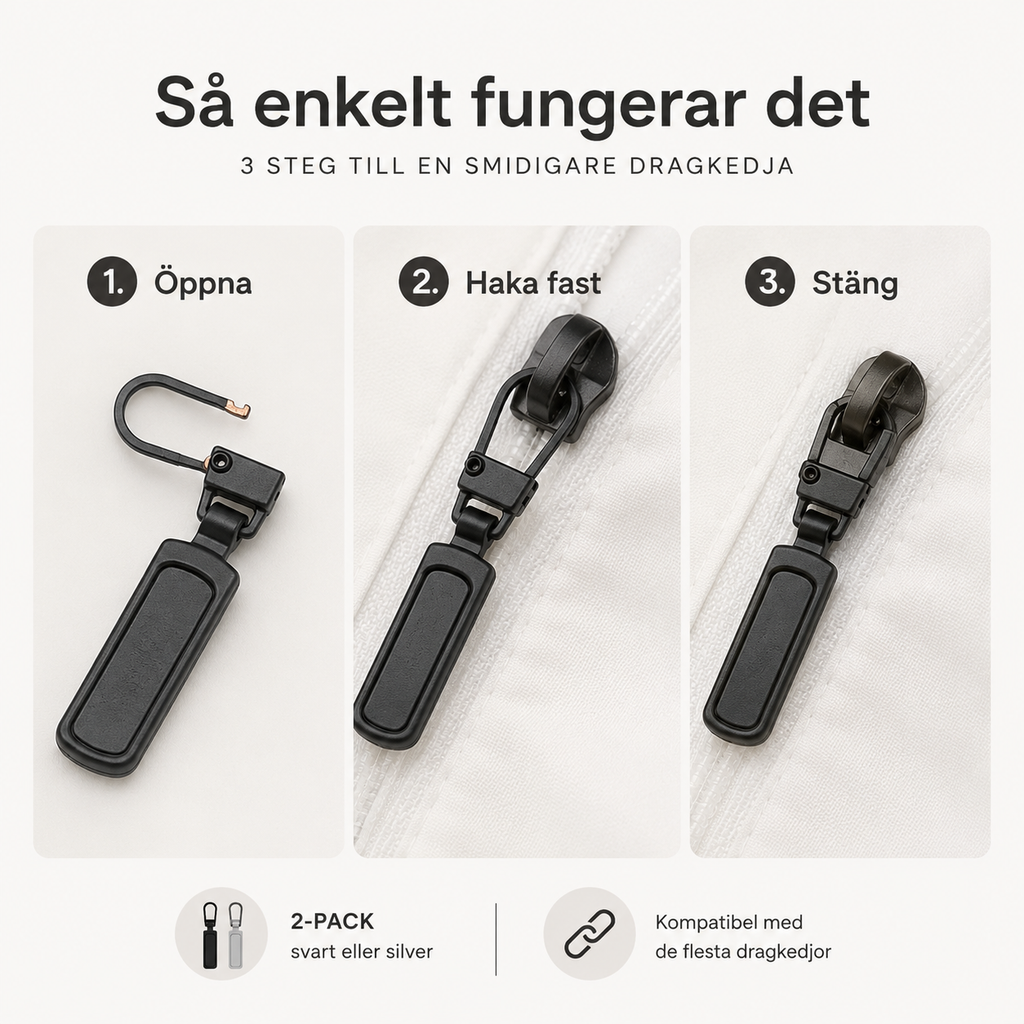 Blixtlåshänge – laga trasig dragkedja på sekunder