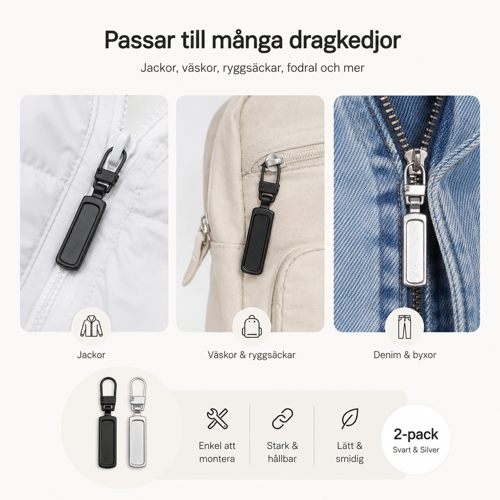 Blixtlåshänge – laga trasig dragkedja på sekunder