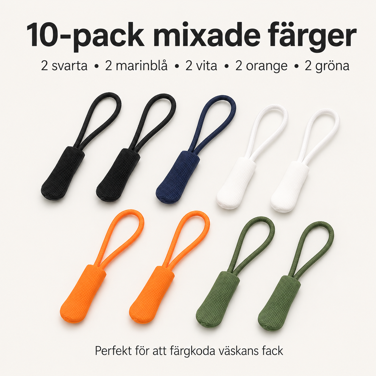 Blixtlåshängen för bättre grepp – 10-pack