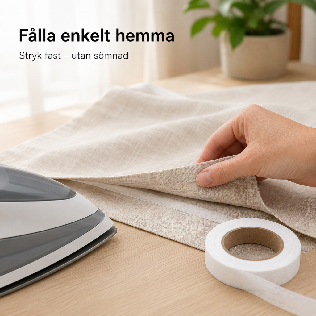 Osynligt fållband 5 meter – lägg upp gardiner och kläder utan sömmar
