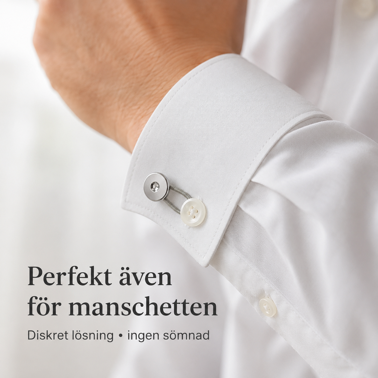 Flexiknappar 6-pack – mer utrymme i krage, manschett och midja