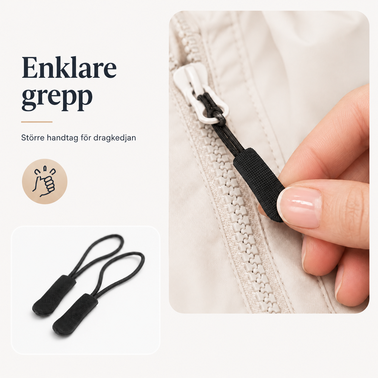 Blixtlåshängen för bättre grepp – 10-pack
