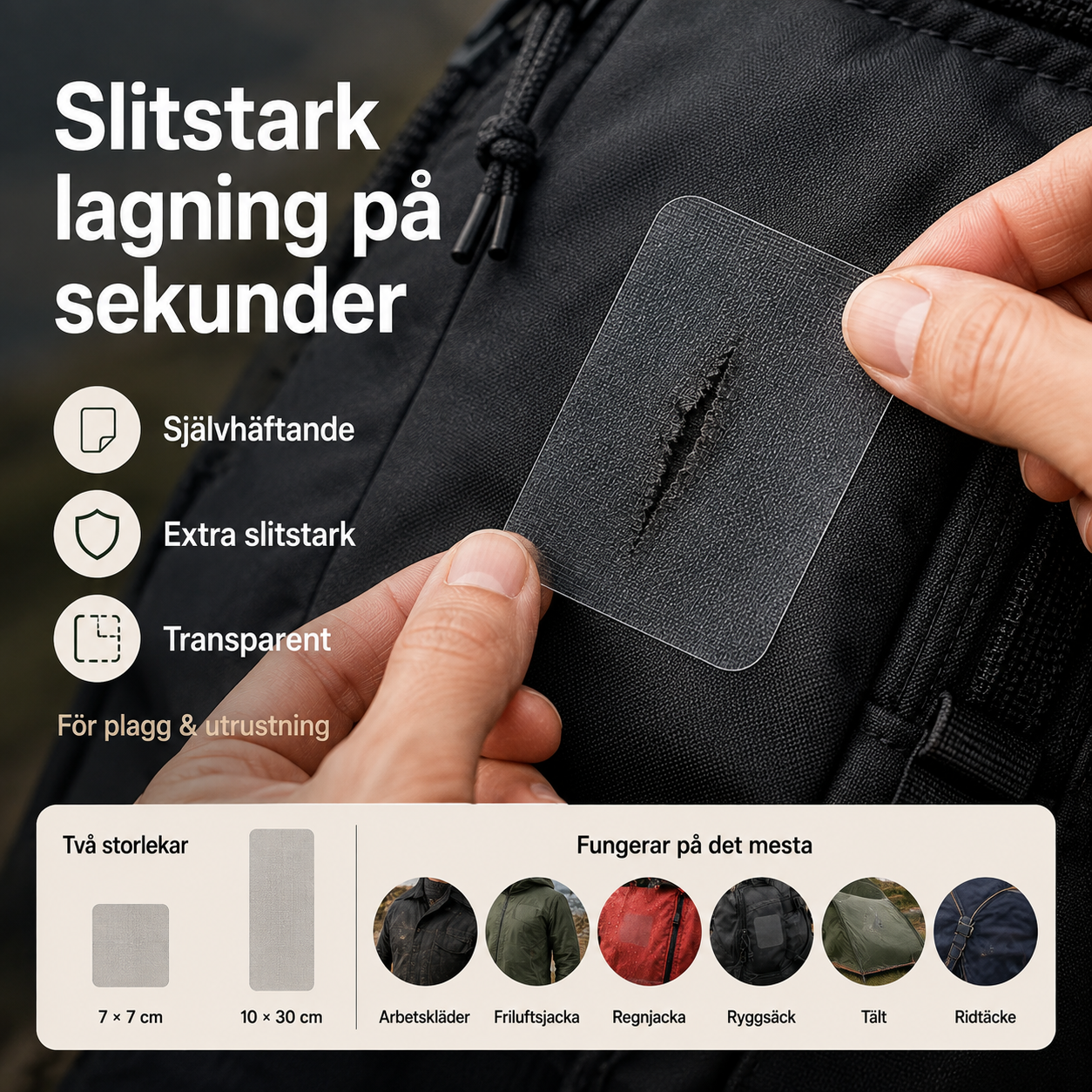 Slitstarka lagningslappar