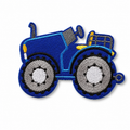 Traktor Blå - Strykbart tygmärke