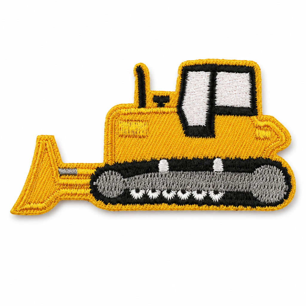 Bulldozer Gul - Strykbart tygmärke